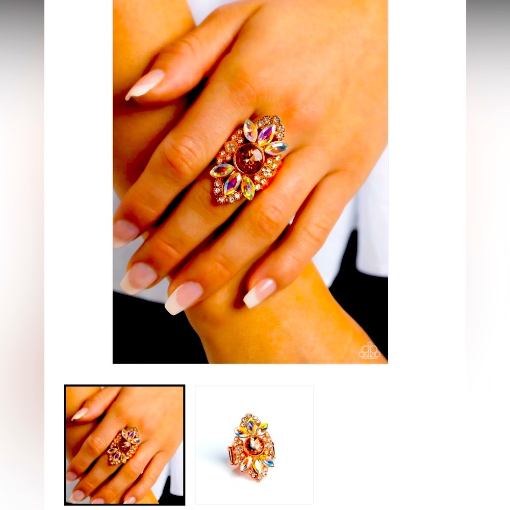 💥⭐️💥 SHINE❗️PAPARAZZI “GLISTEN HERE!” COPPER RING❗️ STUNNING❗️💥⭐️💥 - Picture 3 of 4
